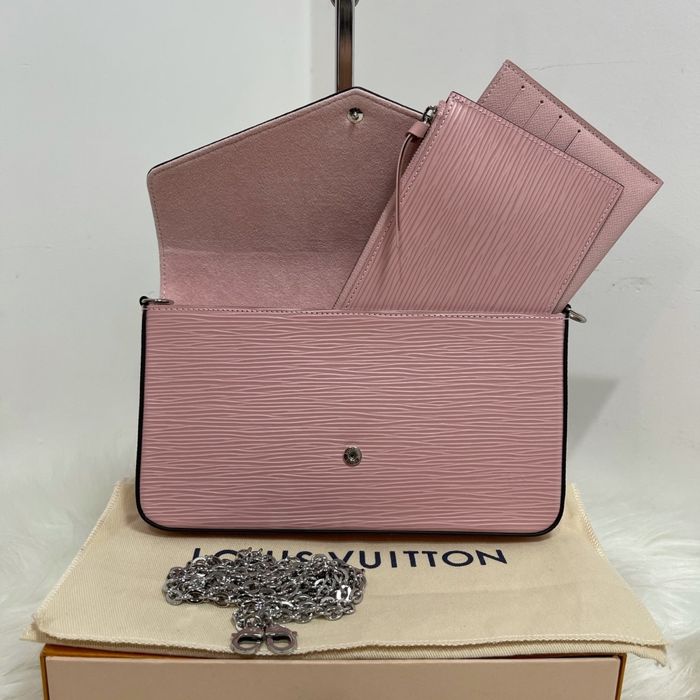 🔥SOLD 🔥Felicie Pochette Epi in Rose Ballerine - Picture 2 of 14